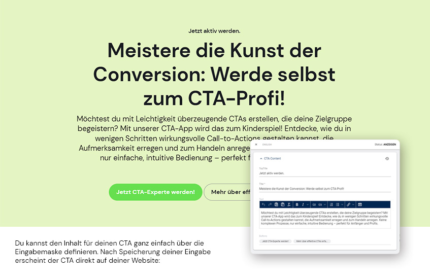 CTA App for DNN and Oqtane Websites