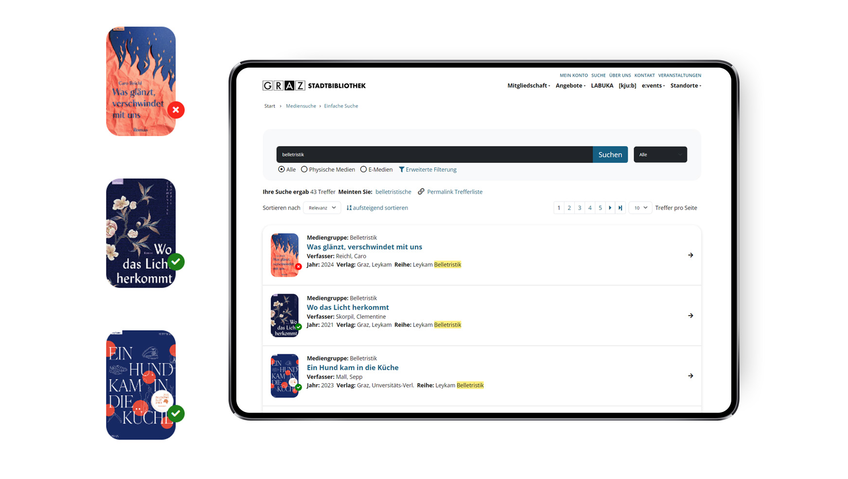 Stadbibliothek Graz Design OCLC Katalog