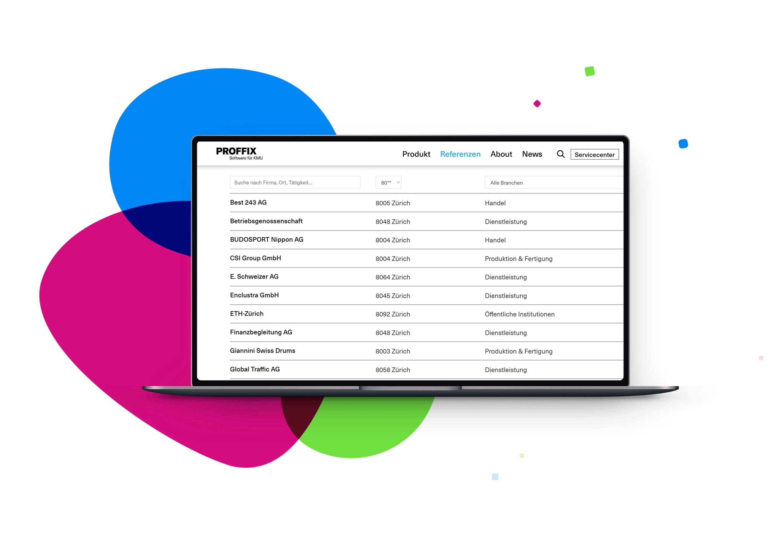 Daten aus der Business Software auf die Website übernehmen