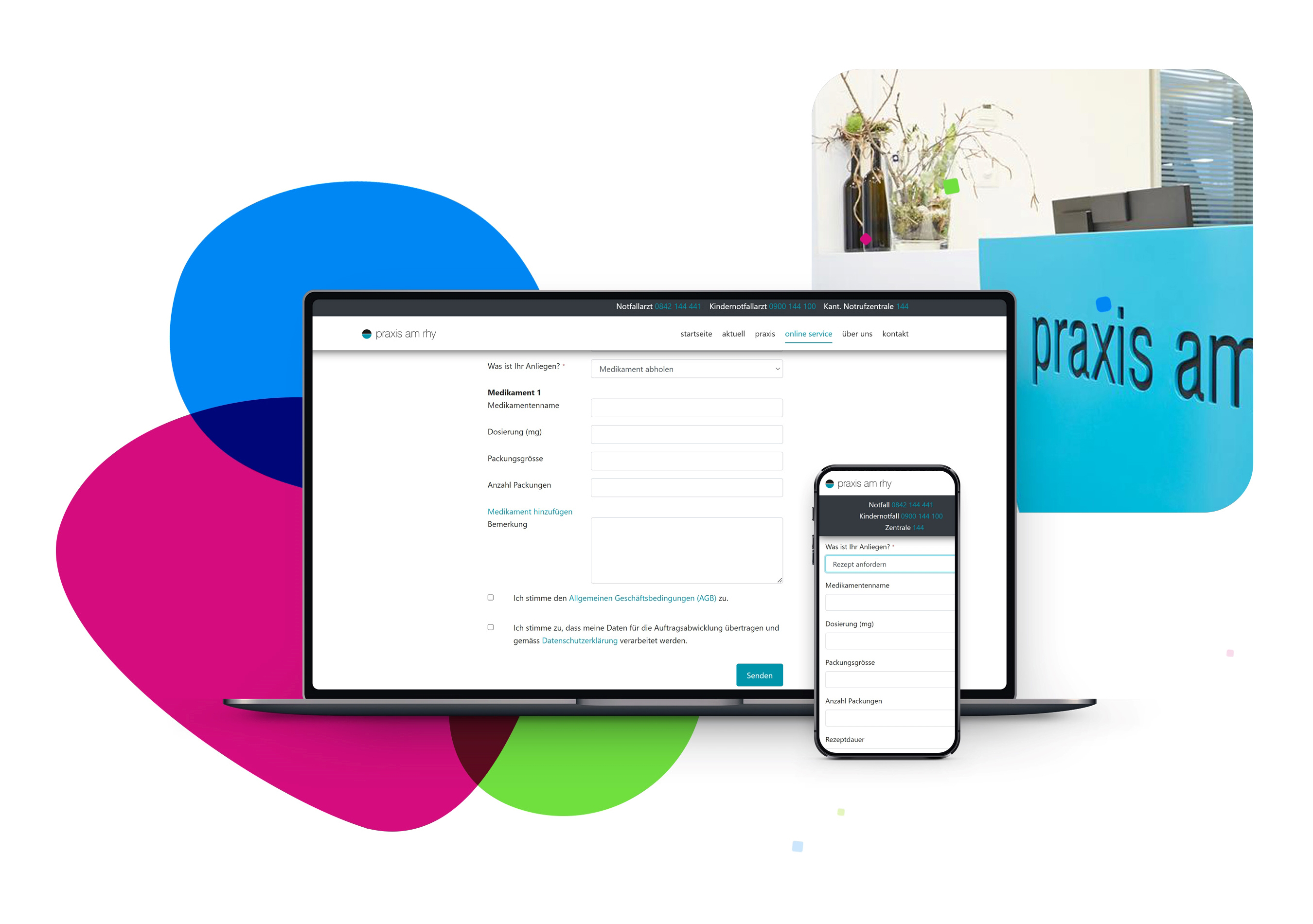 Bestell- oder Serviceformular<br>für deine Website