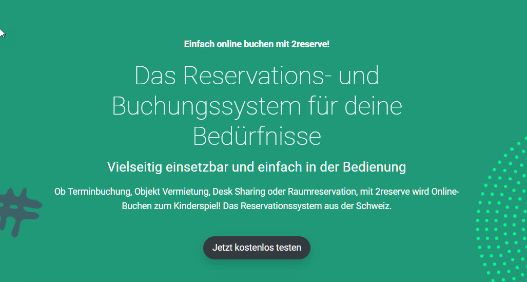 2reserve Reservations und Buchungssoftware