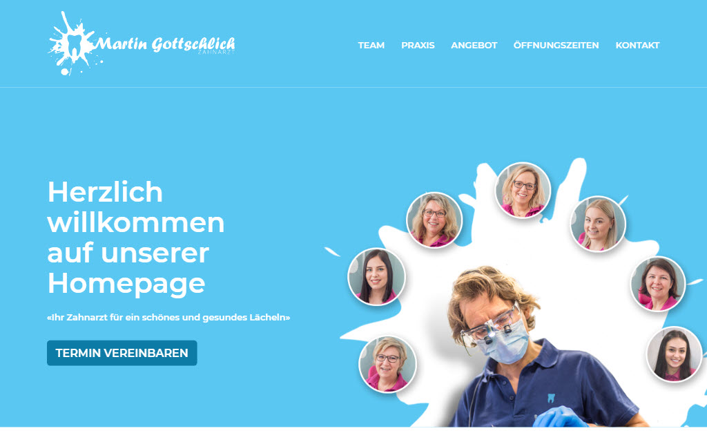 Schöne Zähne - schöne Website