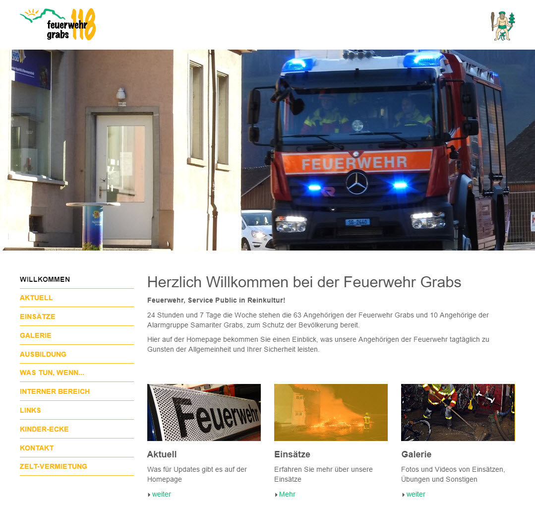 Feuerwehr Grabs mit viel Content