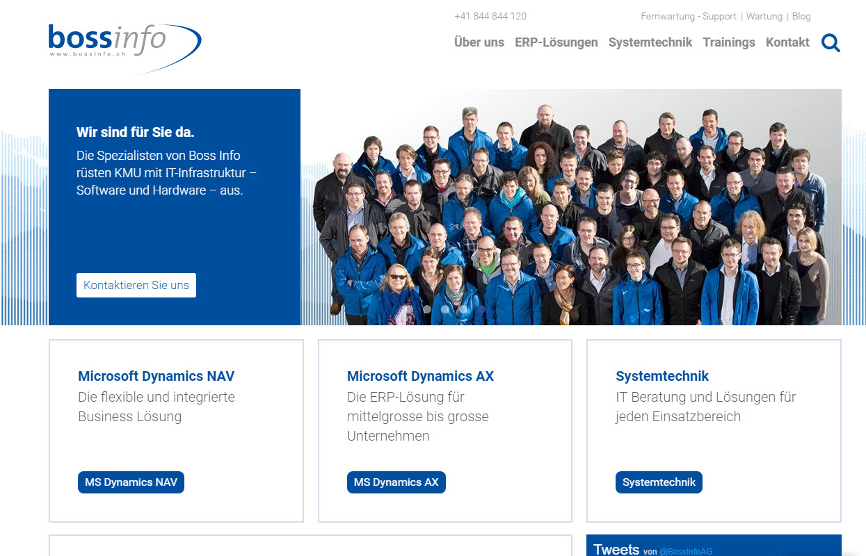 Boss Info mit neuer Website