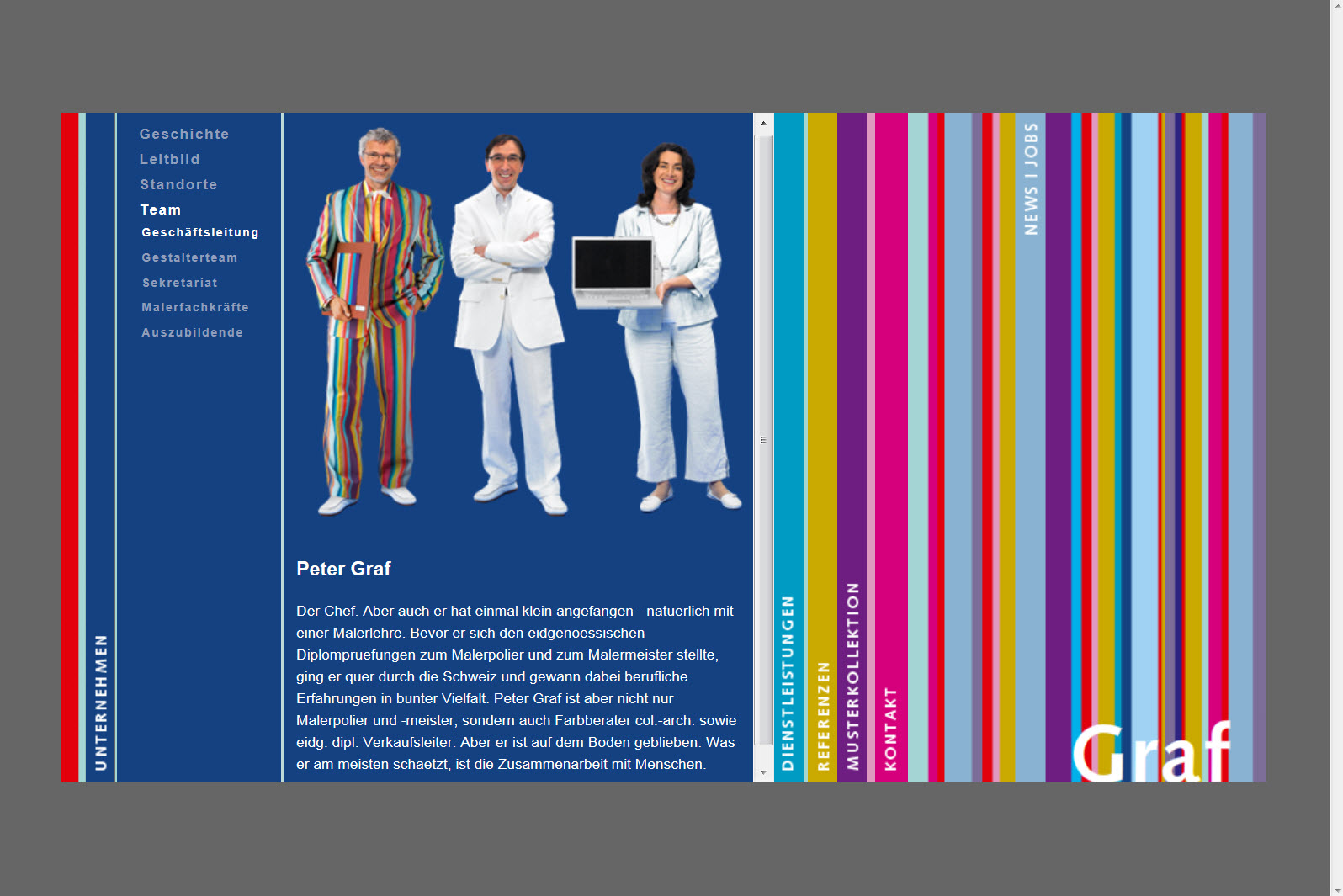 Farbenfrohe DNN Website: Malerei Graf