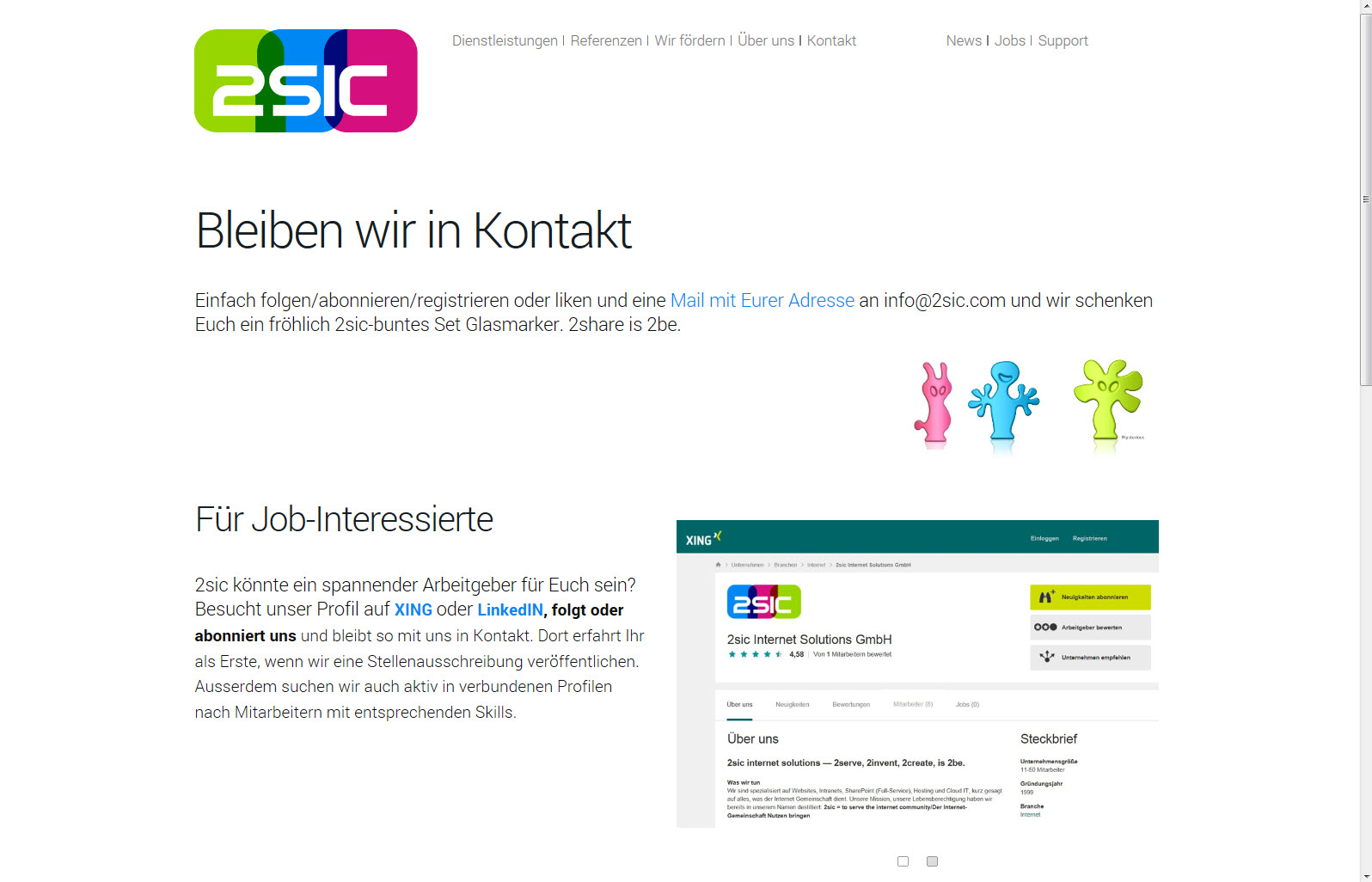 Bleiben wir in Kontakt