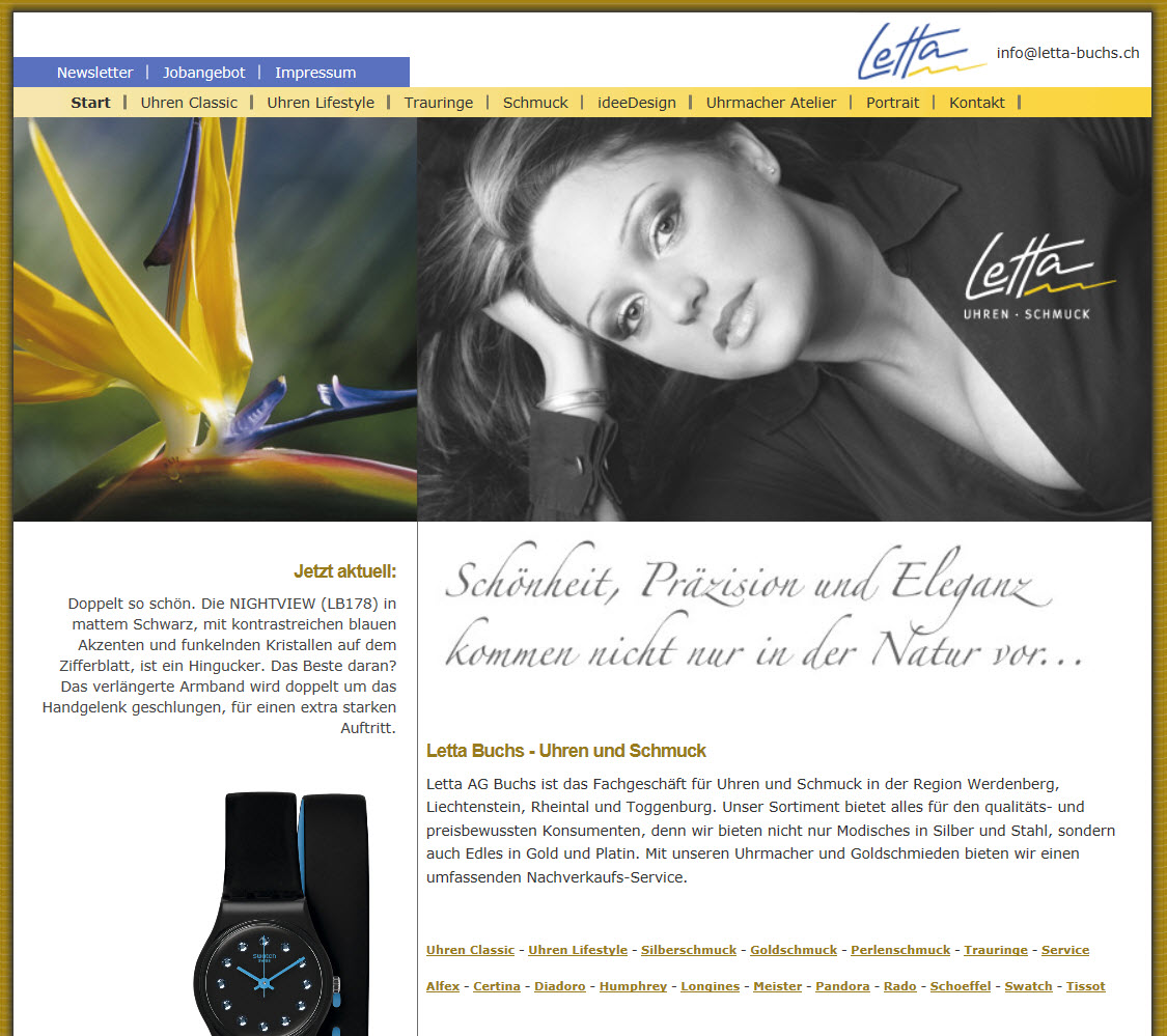 Update und Refresh für Letta Uhren und Schmuck