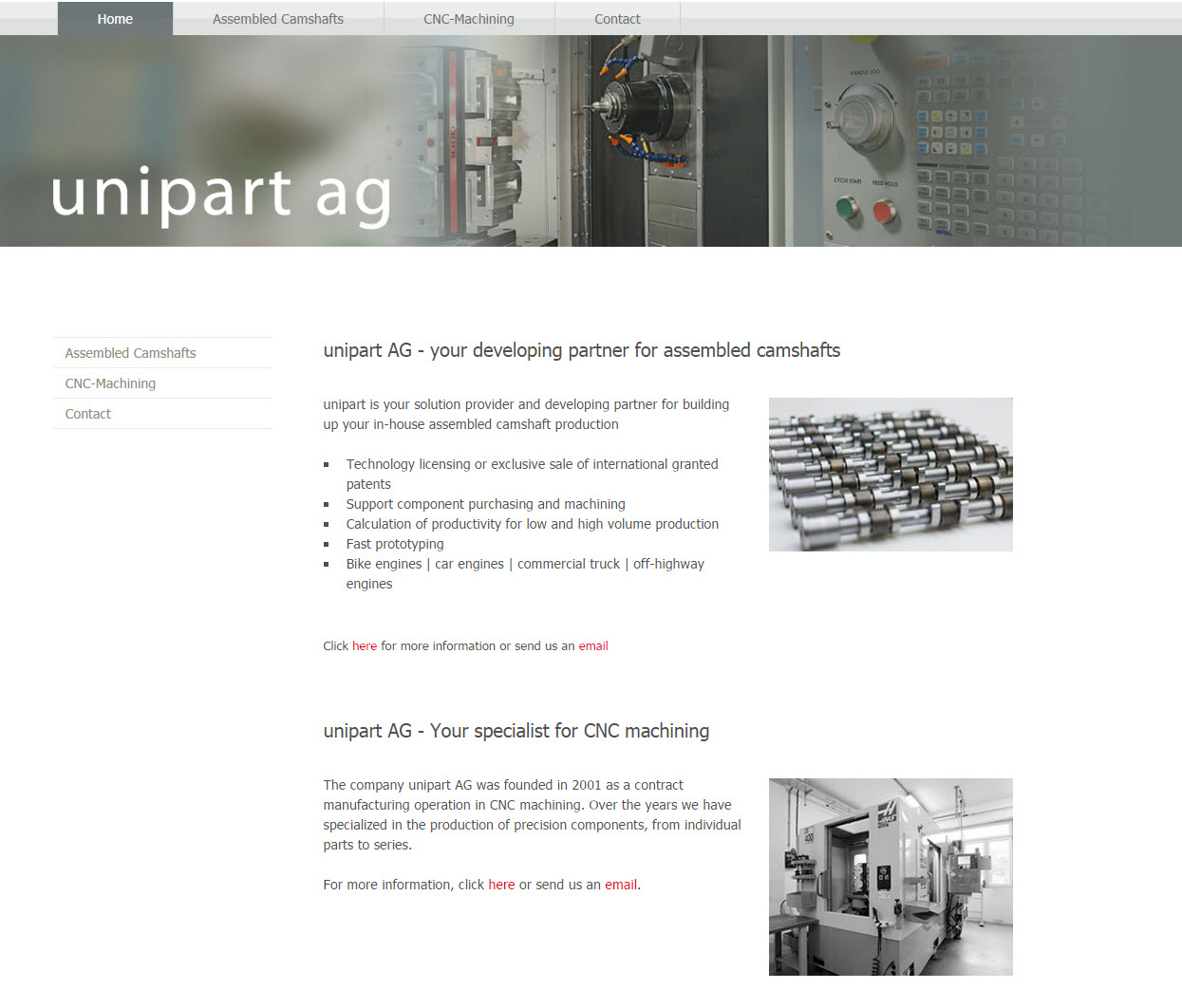 Website für Unipart